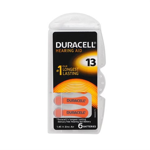 DURACELL 13 NUMARA DUGME KULAKLIK PILI ISITME CIHAZI ICIN 6'LI PAKET